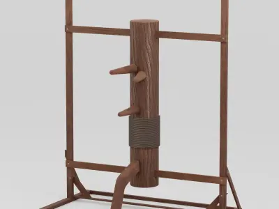 Wing Tsun Dummy Free low-poly 3D model