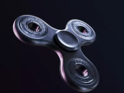 Fidget Spinner Low-poly 3D model