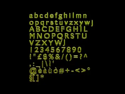 Alphabet and Numbers 3D Low-poly 3D model