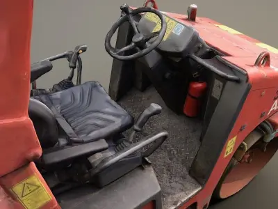 Road Roller ARP 35 - High-Quality 3D Model Low-poly 3D model