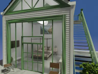Chalet Holiday Resort Small House Building Free 3D model