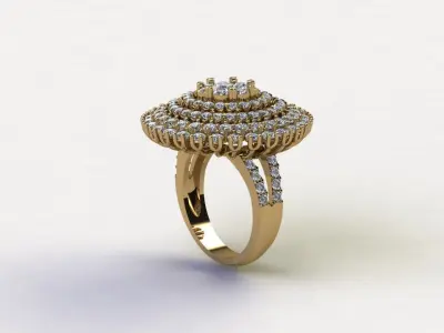popular women ring jewelry in Asia R31 3D model