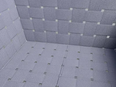 Fabric Basket Low-poly 3D model