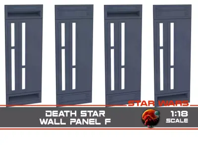 Death Star Wall Panel - F - 1-18 scale Kenner Hasbro Free 3D print model