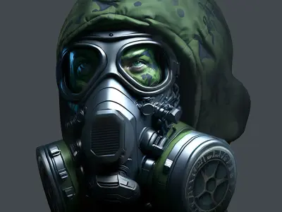 Helmet 3d model military combat Military Low-poly 3D model 3