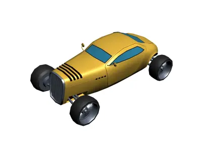 Hot Rod Hypercasual Low-poly 3D model