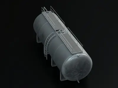 Water Tank 01 Low-poly 3D model