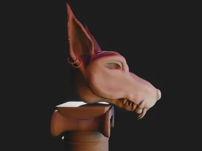 Jackal  Low-poly 3D model