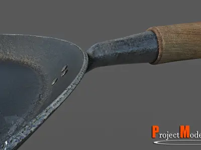 Frying cooking pan-Version001 Low-poly 3D model