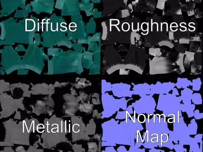 Emerald Satin Jacket model pack Low-poly 3D model