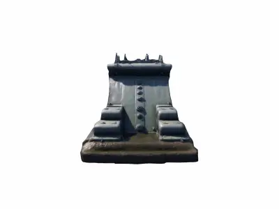 3d Model River Barrier System Protecting A Coastal City 3D model