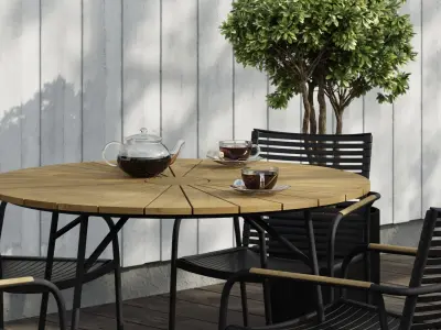 Jysk RANGSTRUP NABE garden set chair table 3D model