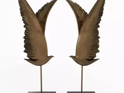 Wings sculpture 3D model
