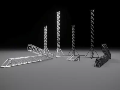 Stage Concert Truss Low-poly 3D model