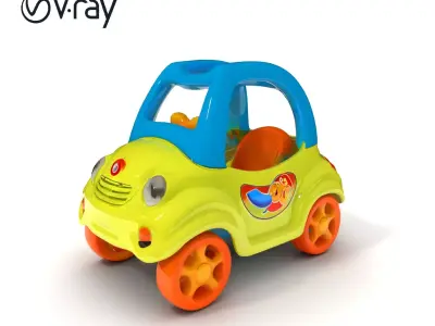 Cartoon Toy Car Model Pack  Vibrant Design for Various Uses Low-poly 3D model