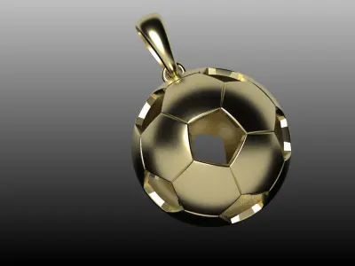 soccer ball pendant 3D print model