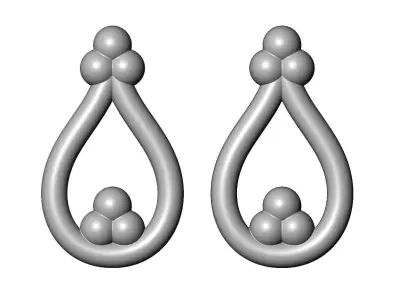Forged bead crown onlay relief 3D print model