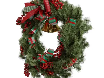 Christmas wreath 1 3D model
