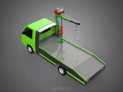 ELECTRIC WINCH HOIST REMOTE SWIVEL CRANE HOOK JIB TRUCK PICKUP 3D model