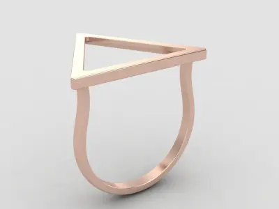 lightweight triangle minimal ring 112-MW 3D print model