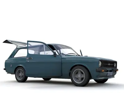 Escort Mk2 Station Wagon 1974 3D model