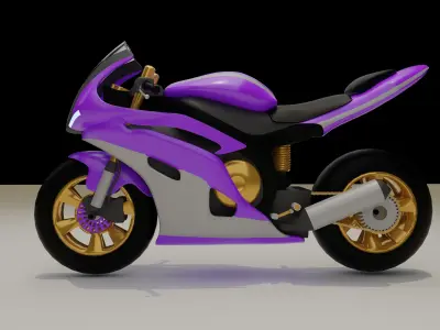 Sports bikes lowpoly 3D model