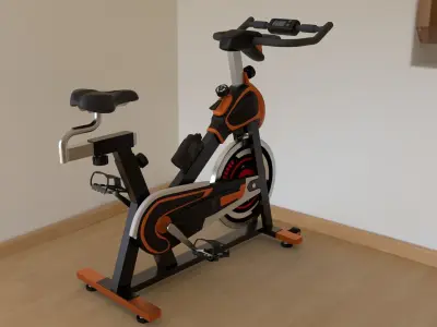 Spinning Bike Gym Low-poly 3D model