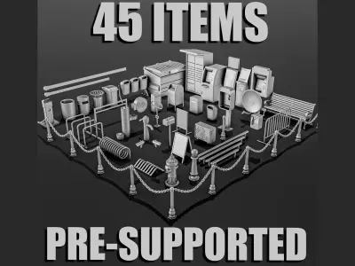 City Street Diorama Pack 3D print model