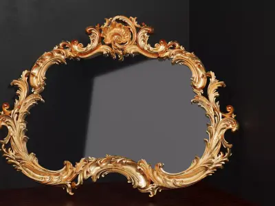 Classic Frame Gold Baroque Style for Interior Design CNC Models 3D model