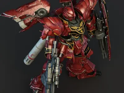 MOBILE SUIT GUNDAM MSN-06S SINANJU 3D model