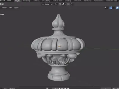 carved classic decorative ornament cnc 3d printing stl 66 3D model