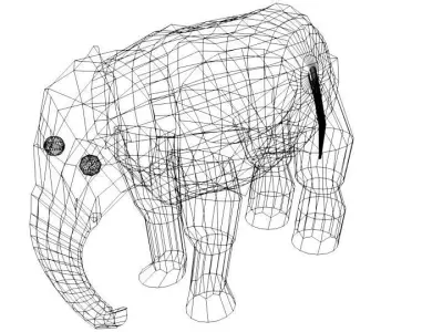 Elephant - Africa Female 3D model