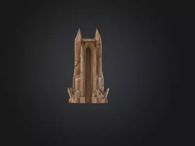 Orc Bridge Low-poly 3D model