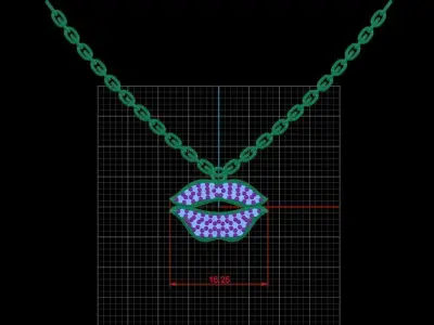 gold pendint  3D print model