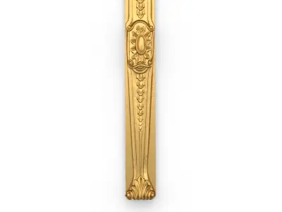 Classic decor ornament carved 03  3D model