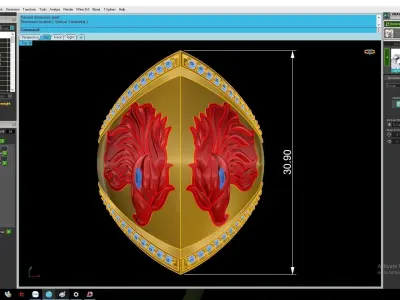 Luxury Lion Head Diamond Men Ring 3D Model  2909 3D print model