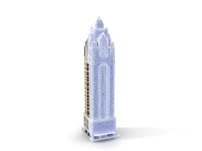 Art Deco Skyscraper model pack Low-poly 3D model