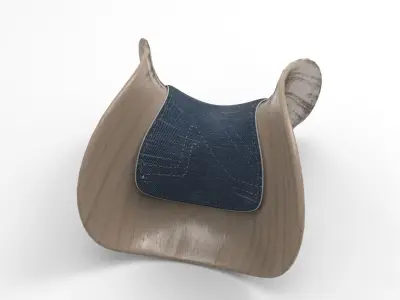 Poka Stool Low-poly 3D model