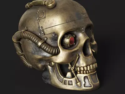 Steampunk Skull 3D model