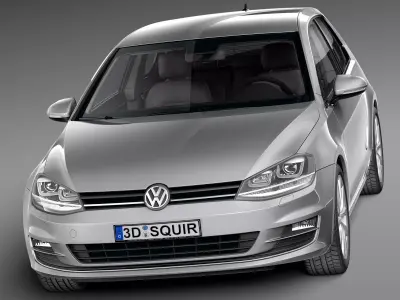 Volkswagen Golf VII 3-door 2013 3D model