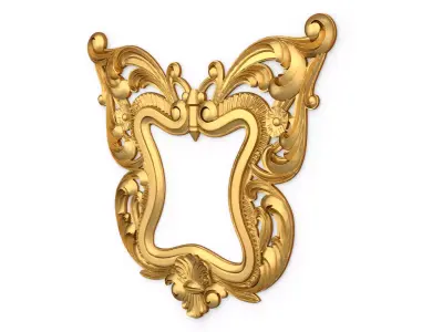 Frame mirror wall ornament onlay 01 3D print model