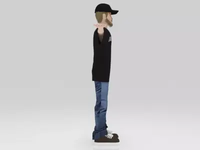 Ken Block drift Rigged  Low-poly 3D model