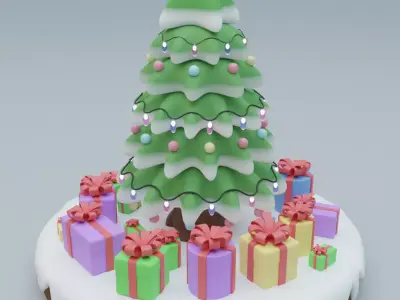 Gingerbread cristmas tree 3D model for cristmas 3D model