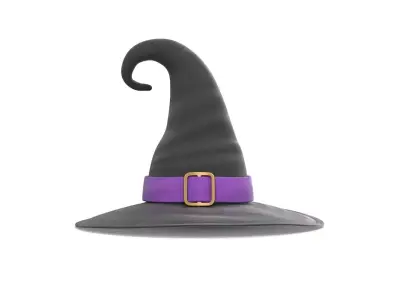Witch Hat Low-poly 3D model