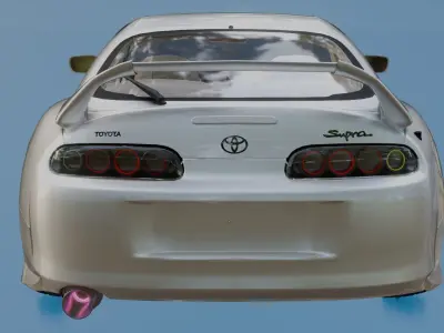 Toyota supra mk4 Low-poly 3D model