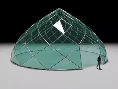 Pointed Dome with Door Opening and enclosure Panels 3D model