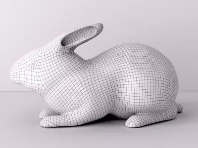 Japanese Porcelain Okimono Rabbit 3D model