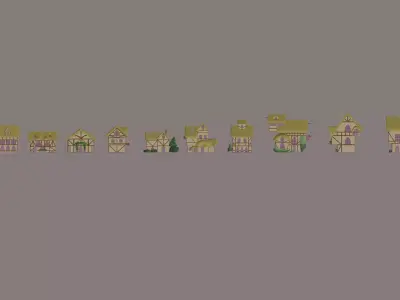 Toon Pony Houses 3D model