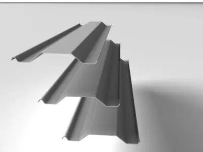 Metal Profile - Steel Pile 005 3D model