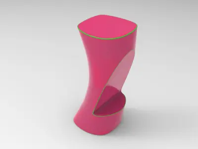Raven Bar stool Low-poly 3D model